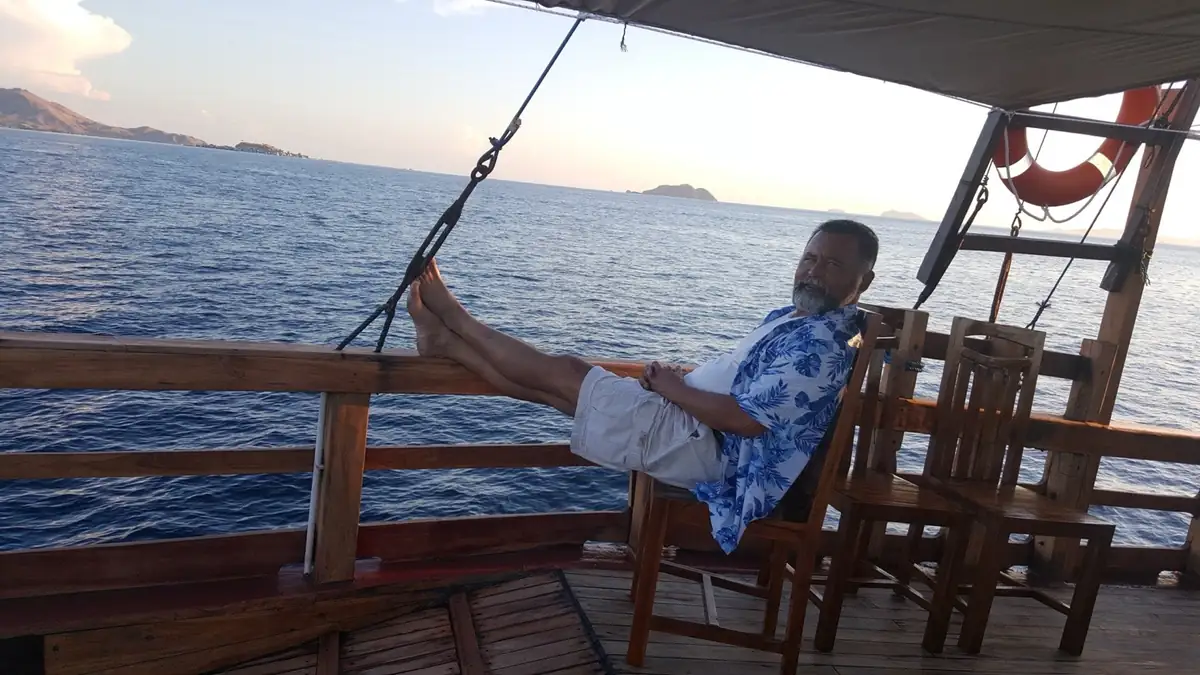 Traditional Phinisi sailing boat in Indonesia